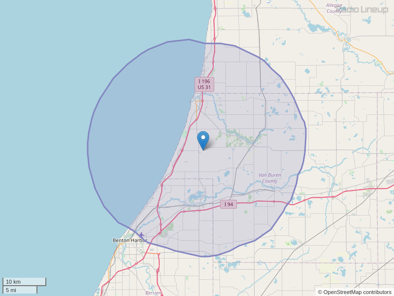 WCSY-FM Coverage Map