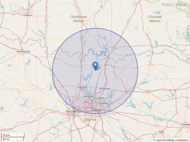 KESN-FM Coverage Map