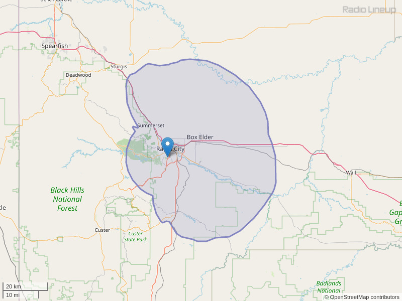 KBHE-FM Coverage Map
