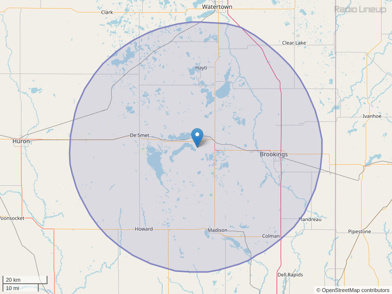 KESD-FM Coverage Map