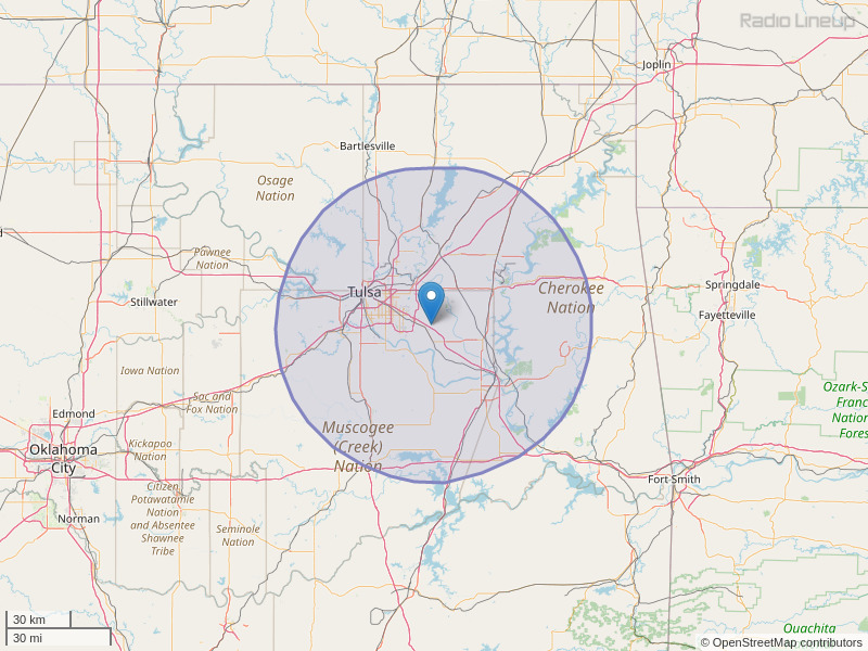 KMYZ-FM Coverage Map