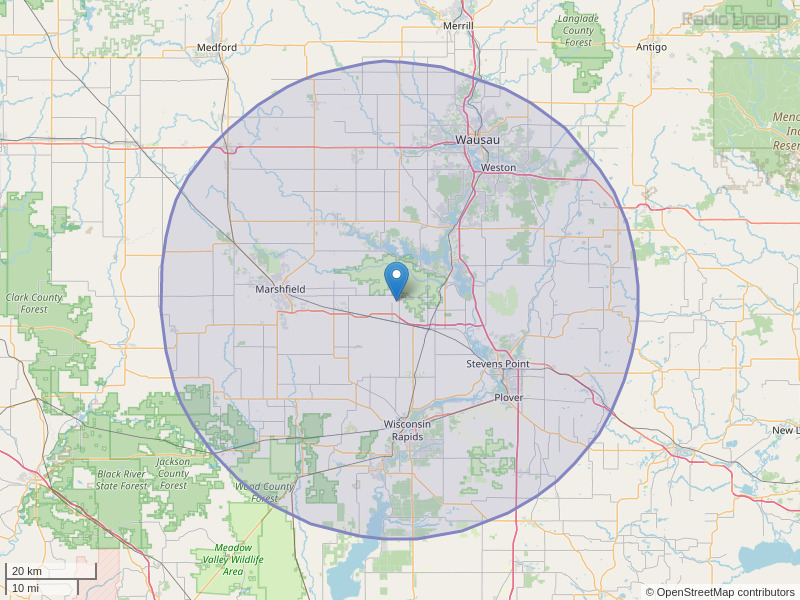 WHTQ-FM Coverage Map