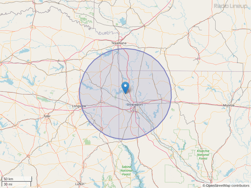 KRUF-FM Coverage Map