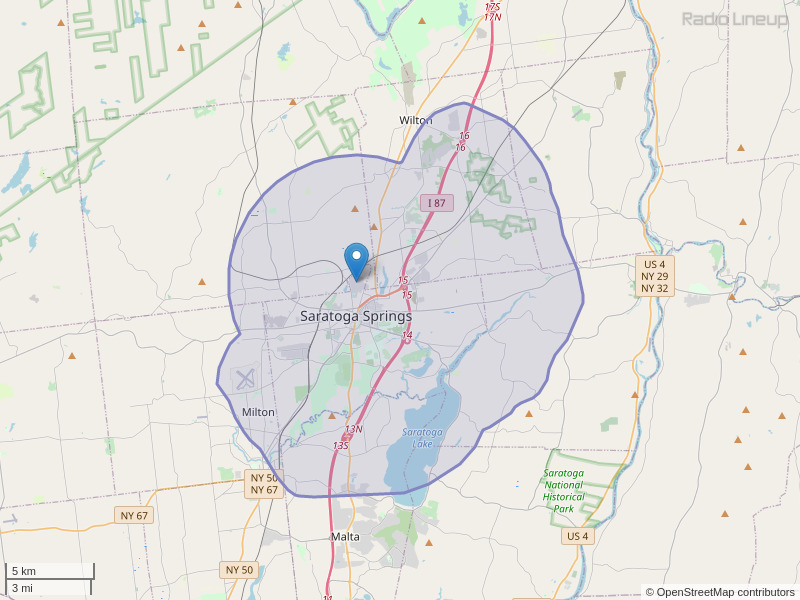 WSPN-FM Coverage Map