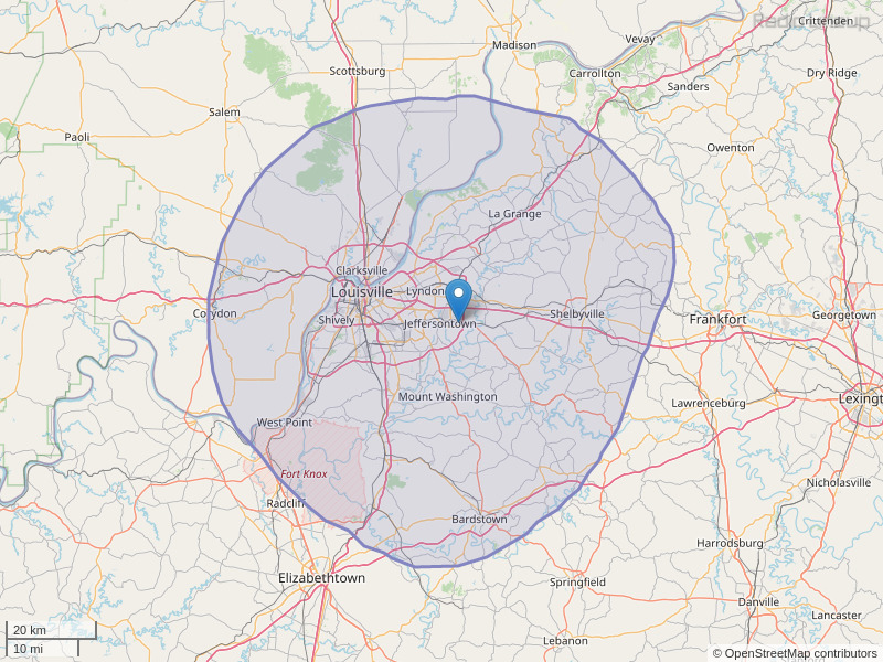 WNRW-FM Coverage Map