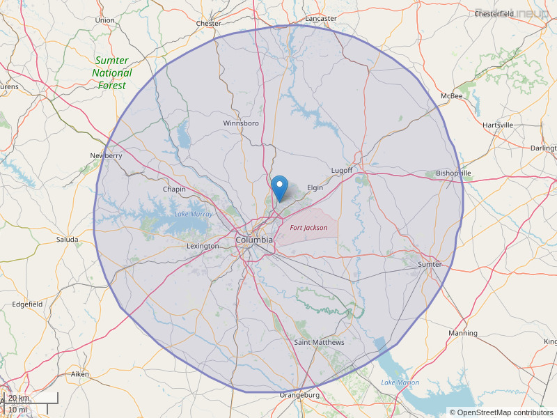WLTR-FM Coverage Map