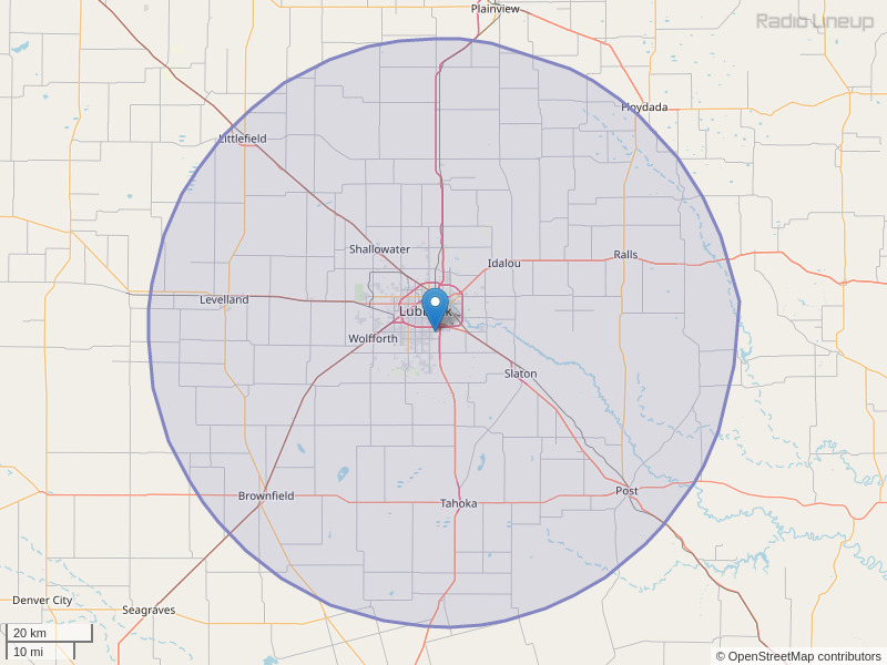 KZII-FM Coverage Map