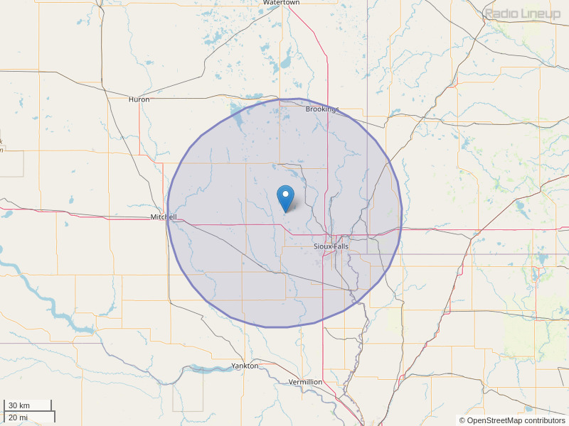 KKLS-FM Coverage Map