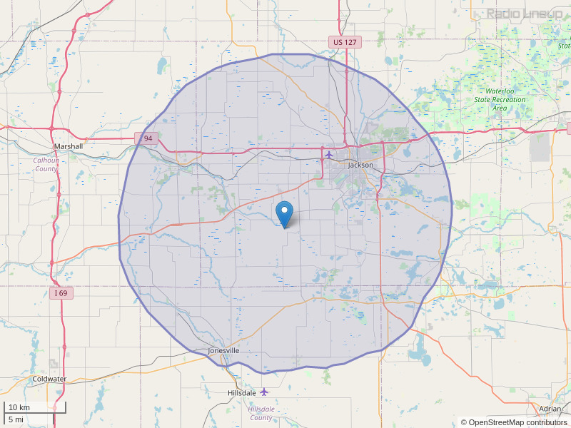 WSAE-FM Coverage Map