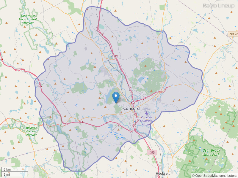WCNH-FM Coverage Map