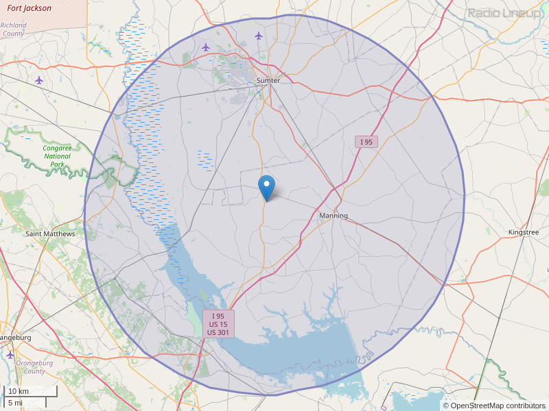 WLJI-FM Coverage Map