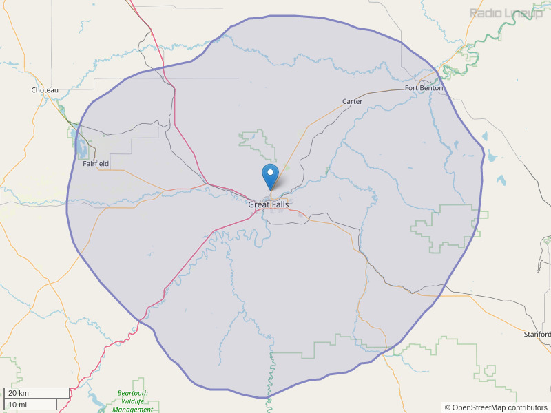 KAAK-FM Coverage Map