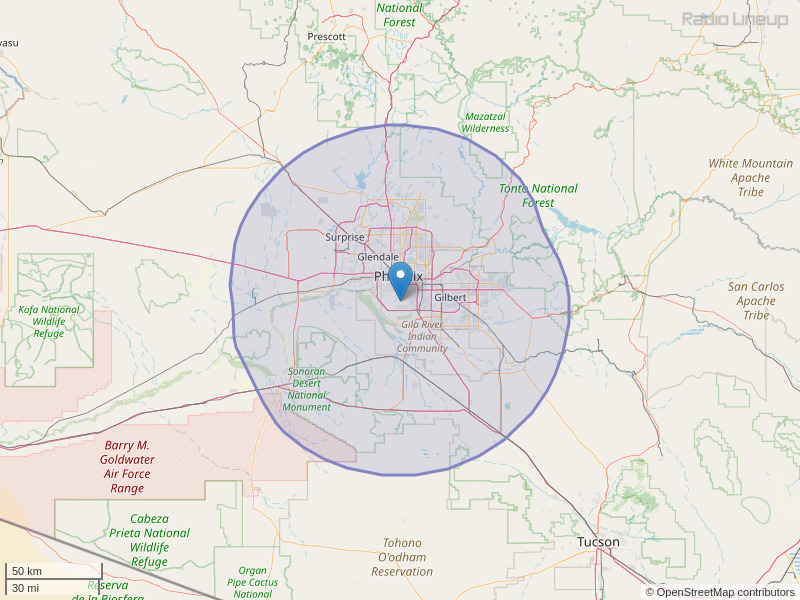 KALV-FM Coverage Map