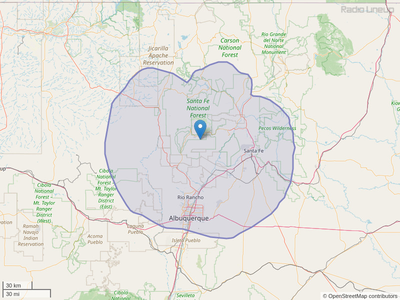 KKSS-FM Coverage Map