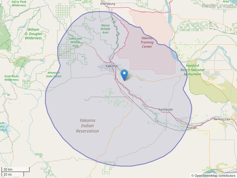 KDBL-FM Coverage Map