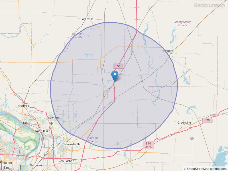 WAOX-FM Coverage Map