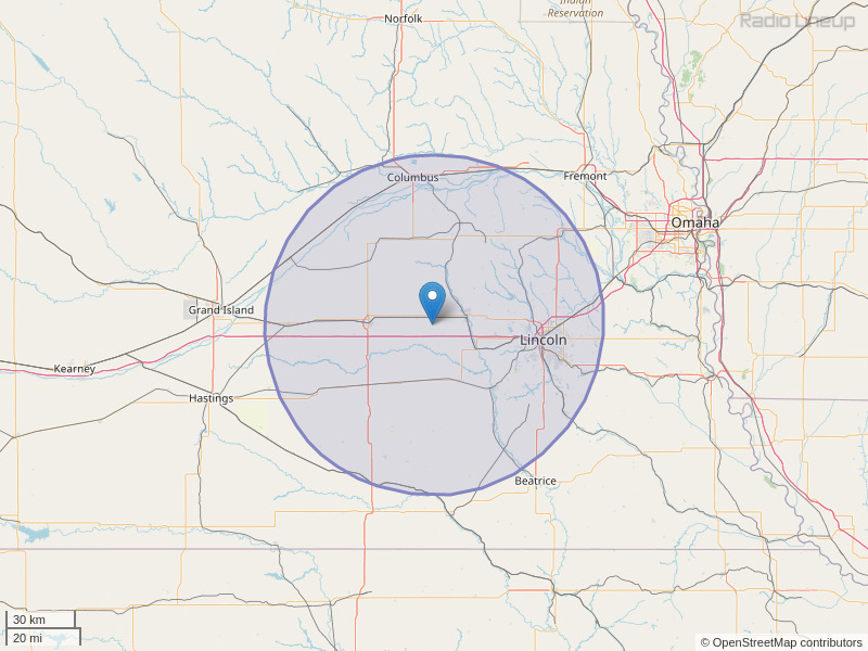 KFGE-FM Coverage Map