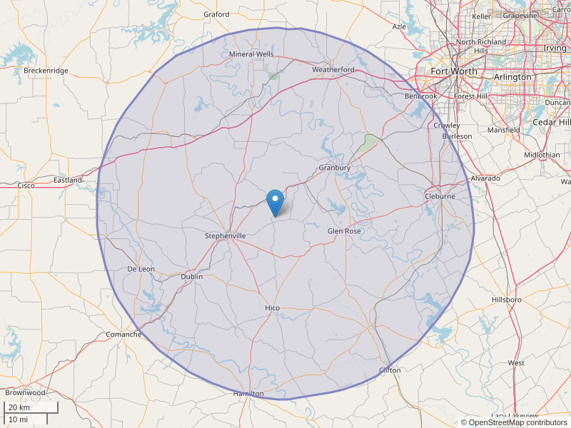 KTFW-FM Coverage Map