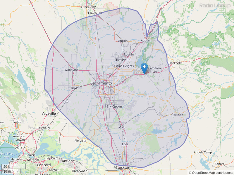 KZZO-FM Coverage Map