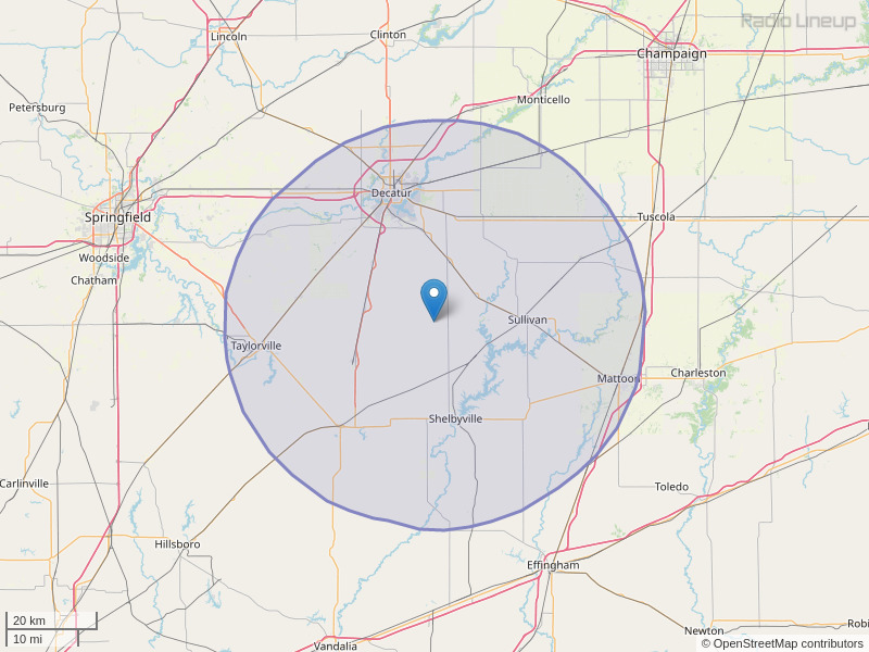 WEJT-FM Coverage Map