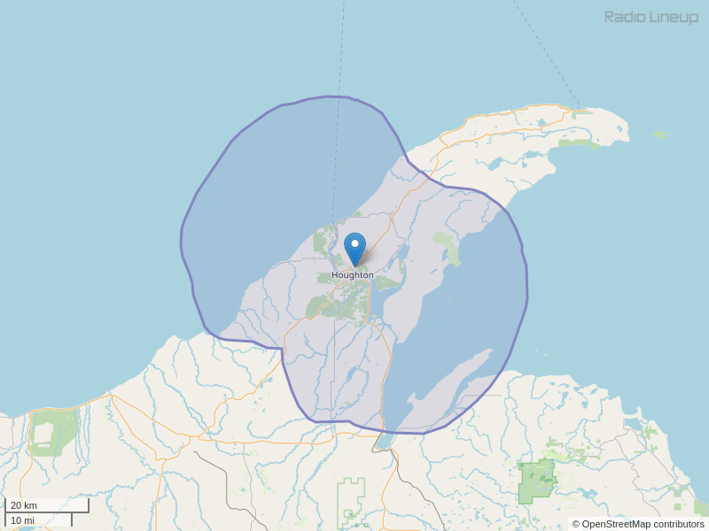WOLV-FM Coverage Map