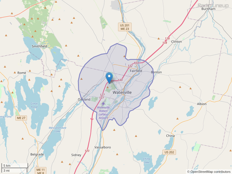 WMHB-FM Coverage Map