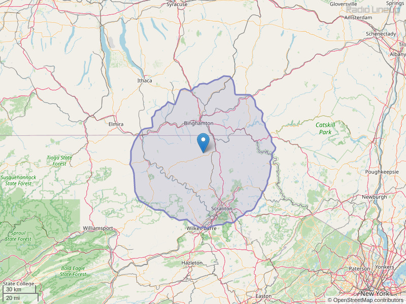 WPEL-FM Coverage Map