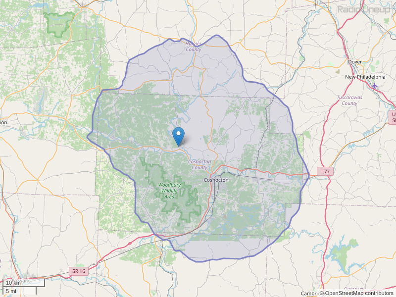 WOSE-FM Coverage Map