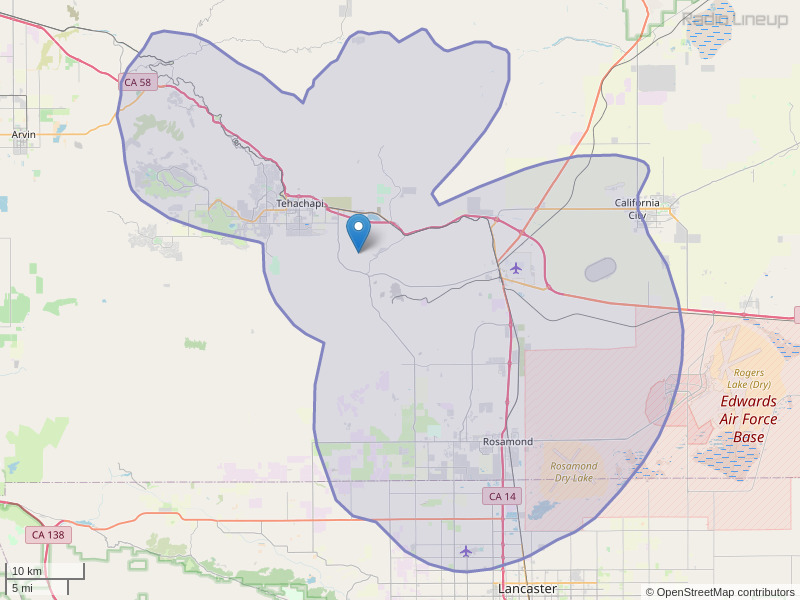KSRY-FM Coverage Map