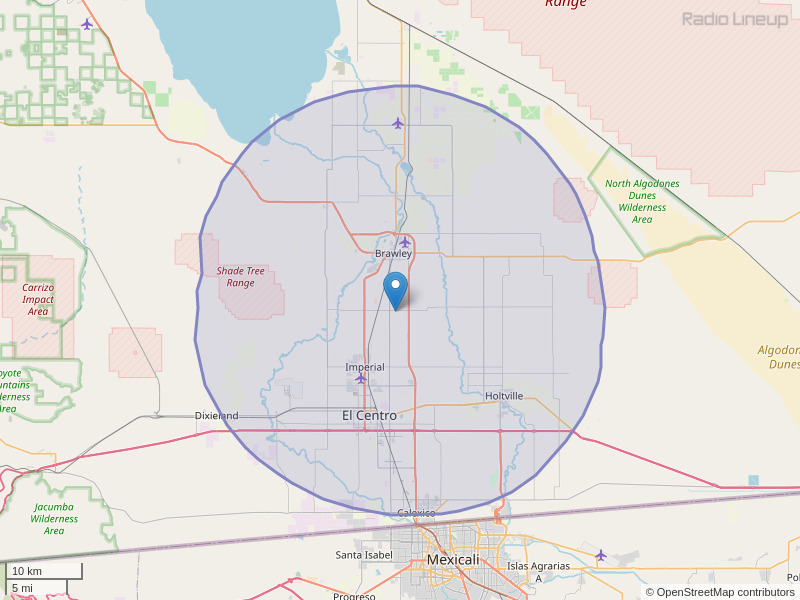 KMXX-FM Coverage Map