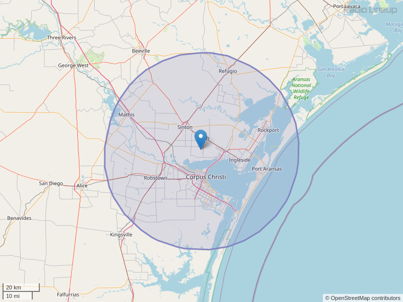 KNCN-FM Coverage Map