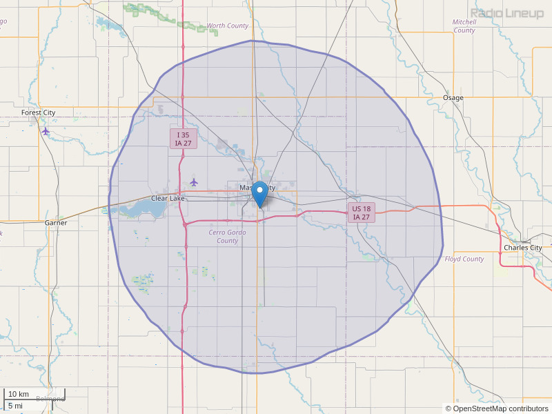 KCMR-FM Coverage Map