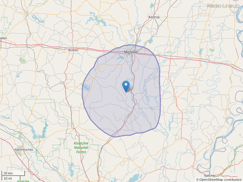 KNNW-FM Coverage Map