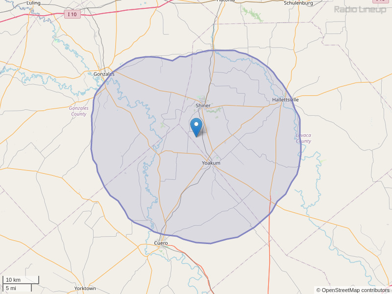 KYKM-FM Coverage Map
