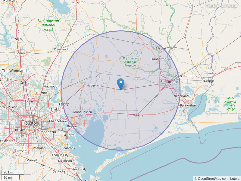 KHIH-FM Coverage Map