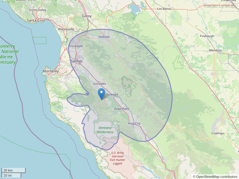 KSEA-FM Coverage Map