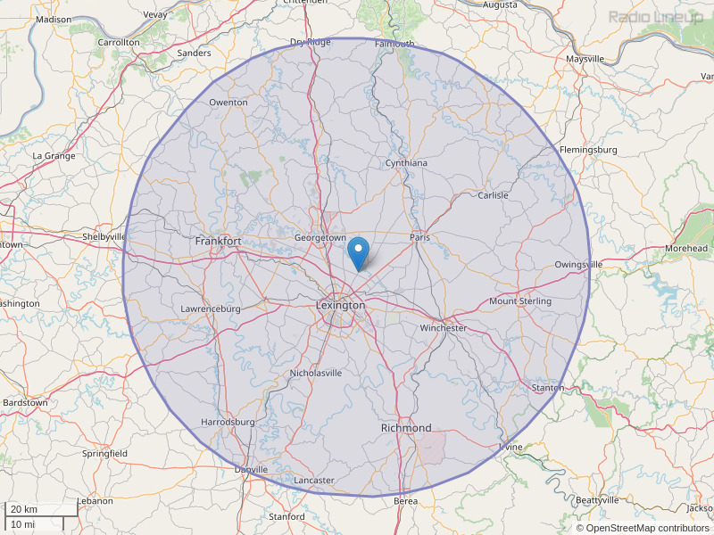 WMXL-FM Coverage Map