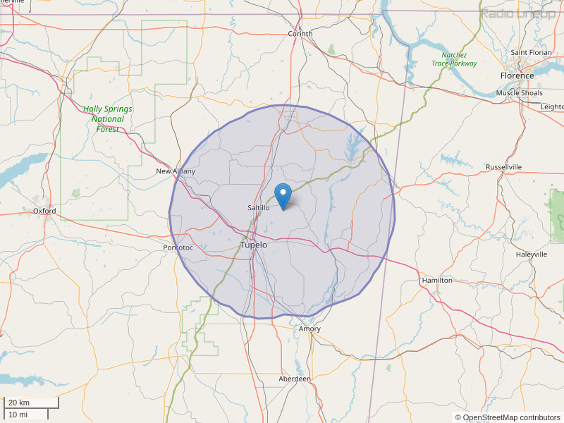 WESE-FM Coverage Map