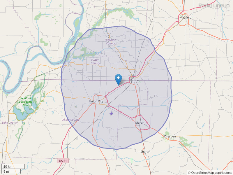 KYTN-FM Coverage Map