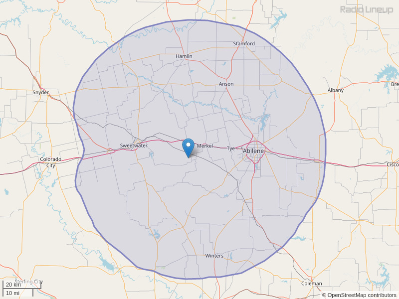 KBCY-FM Coverage Map