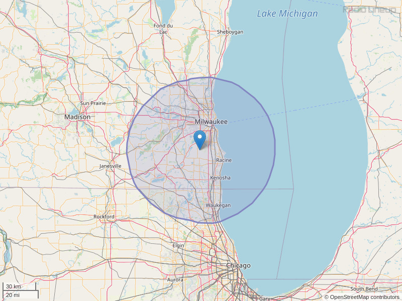 WKKV-FM Coverage Map