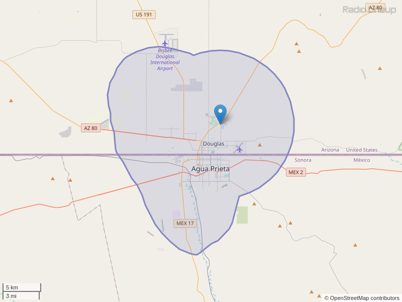 KCDQ-FM Coverage Map