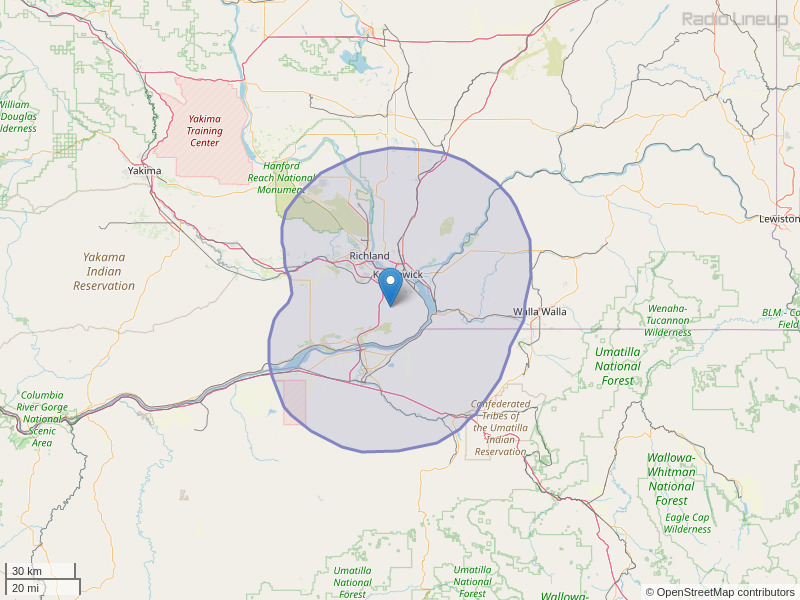 KEYW-FM Coverage Map