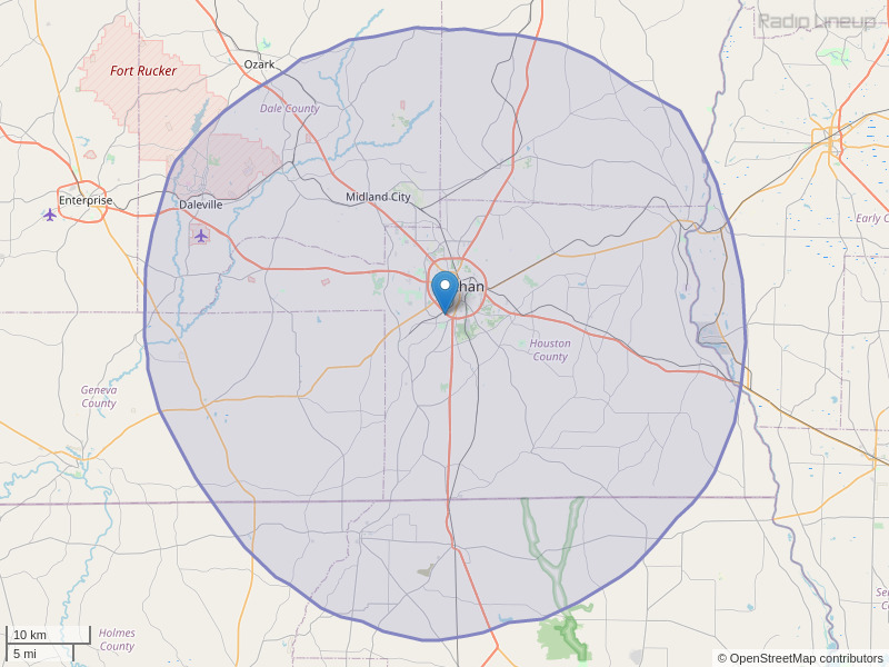 WESP-FM Coverage Map