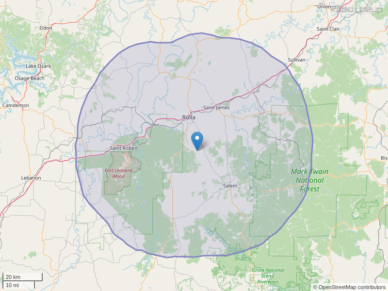 KMST-FM Coverage Map