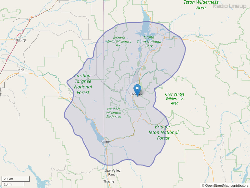 KUWJ-FM Coverage Map