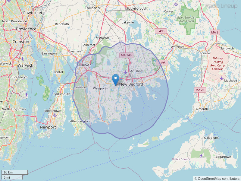 WTKL-FM Coverage Map