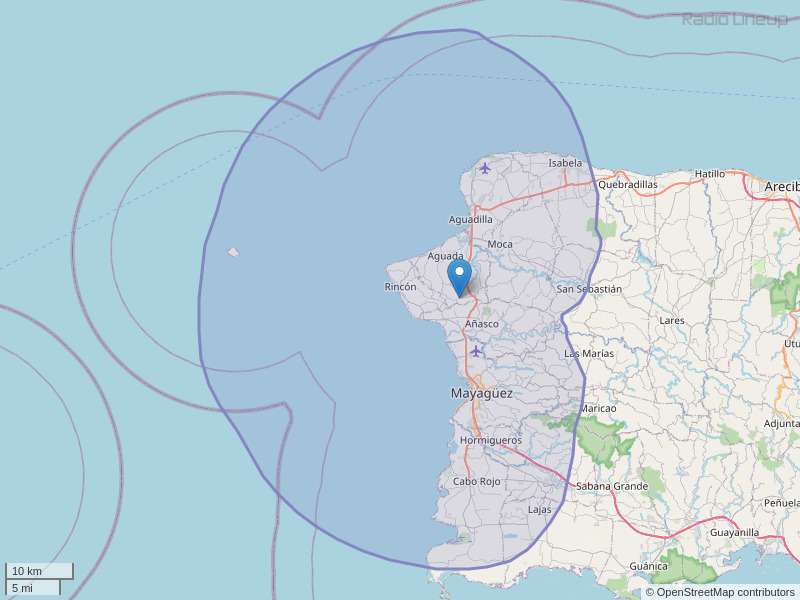 WRUO-FM Coverage Map