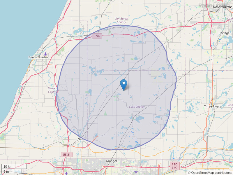 WHPD-FM Coverage Map