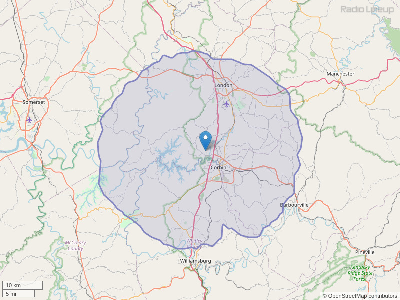WVCT-FM Coverage Map